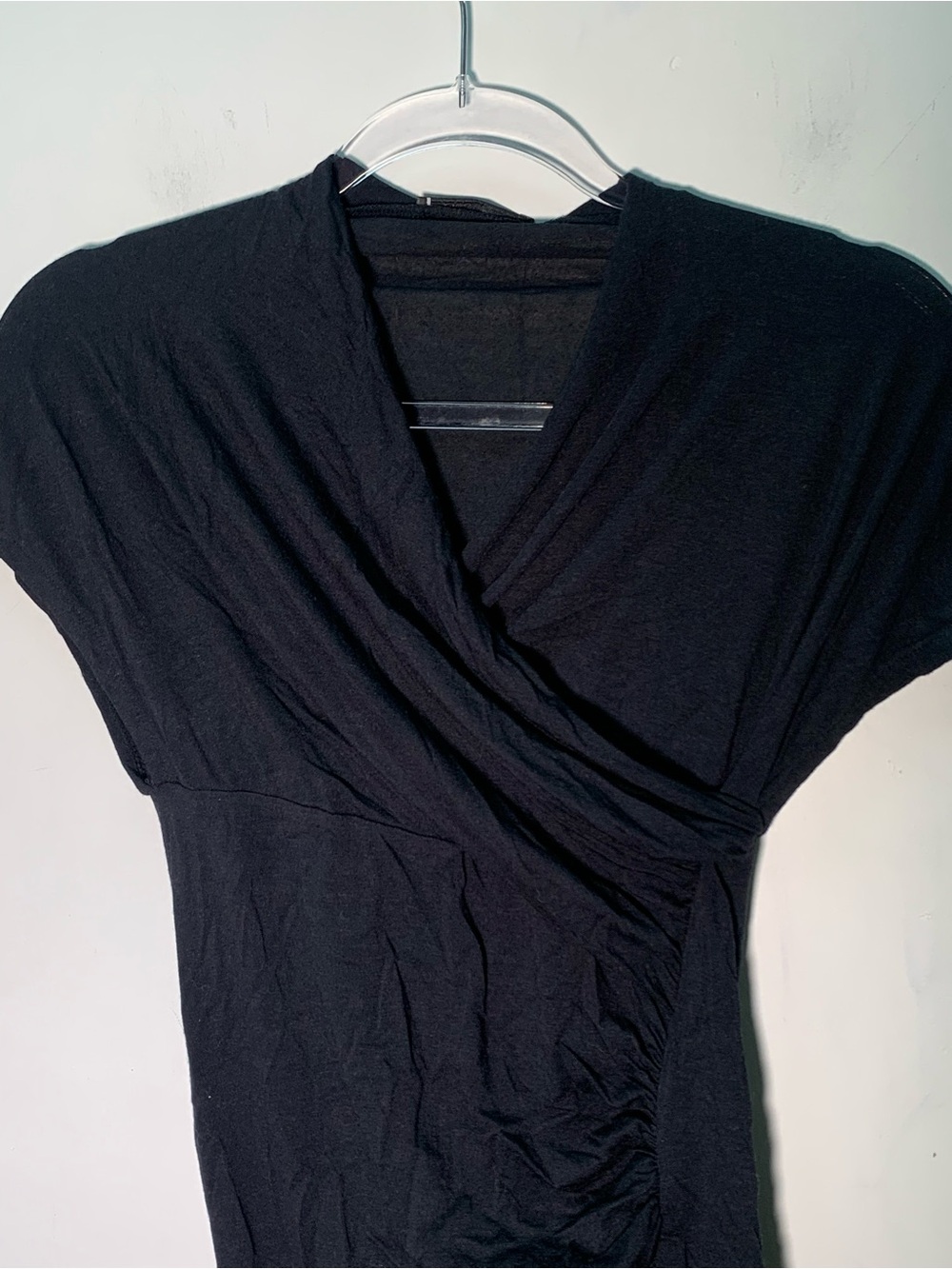 ZARA NWT WOOL Blend Soft modal top 
DARK ANTHRACITE 5584/803 size M off shoulder - Picture 8 of 11